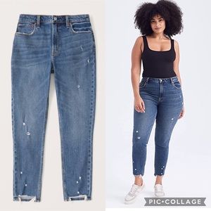 NWT Abercrombie and Fitch Women's Curve Love High Rise Skinny Jeans 32/14
